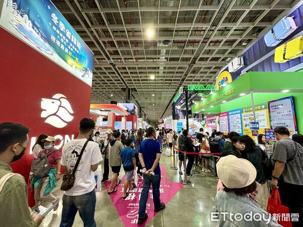 ▲2025ITF台北國際旅展今（9日）人潮。（圖／記者彭懷玉攝）