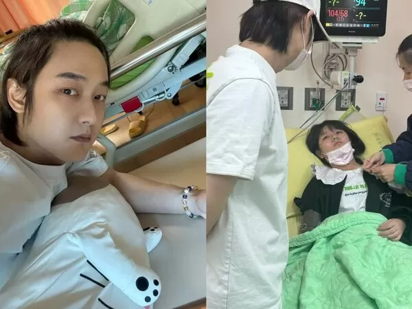 ▲▼妮妮身體不適住院。（圖／翻攝自Facebook／Nico品筠&Kim京燁 【那對夫妻】）