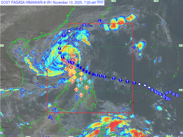 ▲▼超級颱風鳳凰登陸菲律賓。（圖／取自PAGASA）