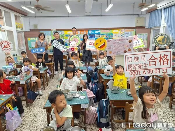 ▲台南市校園午餐恢復使用可溯源國產豬，推出「好吃豬」節氣料理。（記者林東良翻攝，下同）
