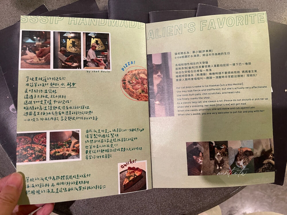 ▲▼新北板橋深夜咖啡廳「ssSip late-night space」有貓咪、拿坡里披薩跟好吃布丁。（圖／部落客水晶提供）