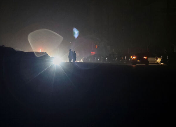 ▲▼ 烏克蘭哈爾科夫市（Kharkiv）關鍵民用基礎設施遭俄羅斯無人機和飛彈襲擊後，全市斷電。（圖／路透）