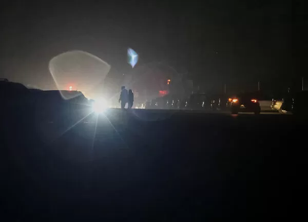 ▲▼ 烏克蘭哈爾科夫市（Kharkiv）關鍵民用基礎設施遭俄羅斯無人機和飛彈襲擊後，全市斷電。（圖／路透）