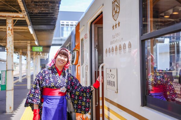 ▲▼由利高原鐵道玩具列車。（圖／老田鬧著玩粉絲團授權提供，請勿翻攝）