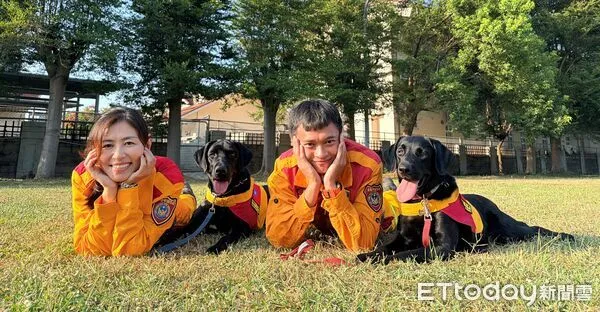▲基隆2搜救犬通過國際認證投入實戰。（圖／記者郭世賢翻攝）
