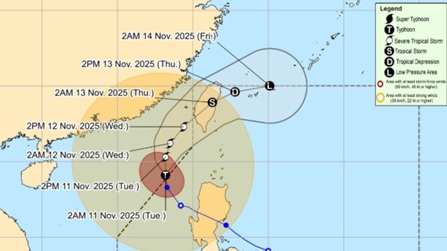 ▲▼菲律賓氣象局（PAGASA）預測鳳凰路徑。（圖／翻攝PAGASA）