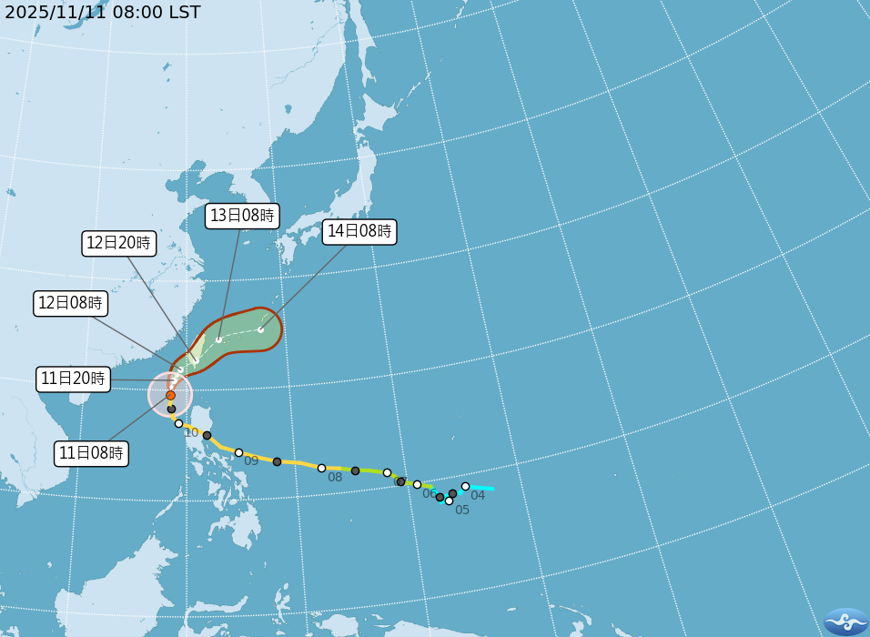 ▲鳳凰颱風。（圖／氣象署）