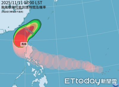 鳳凰暴風圈侵襲率3縣市達99%　最快明天下午登陸南部地區