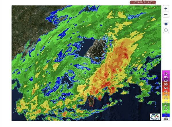 ▲雷達回波圖。（圖／氣象署）