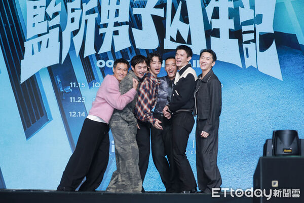 ▲▼《監所男子囚生記》開播記者會-楊祐寧、張軒睿、劉以豪、陳澤耀、邱以太、施名帥。（圖／記者周宸亘攝）