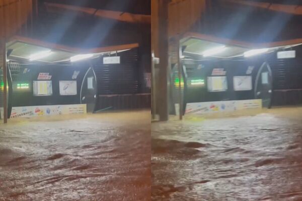 ▲▼武荖坑淹水。（圖／翻攝Threads／koixvxy）