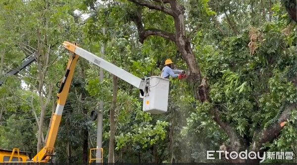 ▲台電雲林區處調度搶修人力，全面戒備強風豪雨可能帶來的災害。（圖／記者游瓊華翻攝）