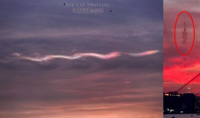 畫面像天堂...飛龍後又見人影雲！香港天文台拆解奇景