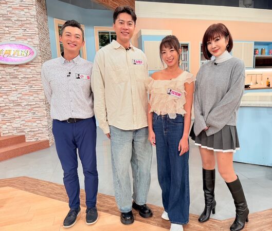 ▲陳美鳳(右起)與段慧琳與余思達。（圖／民視提供）