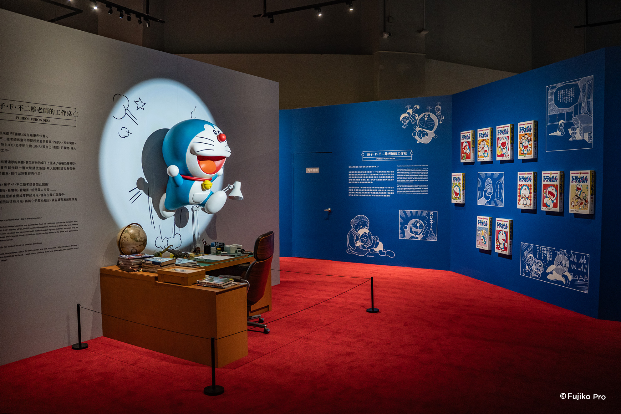 ▲▼《100%哆啦A夢&FRIENDS》特展巡迴至高雄，有手捧珍奶造型，還有（圖／聯合數位文創提供）