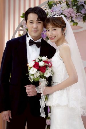 ▲《好運來》王瞳跟黃文星拍攝婚紗照。（圖／民視提供）