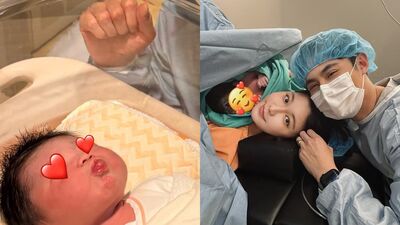 陳奕當爸甜曬一家三口合照　放閃老婆：再可愛小三也搶不走正宮