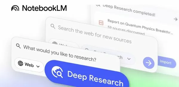 ▲▼NotebookLM推出「深度研究」模式。（圖／Google）