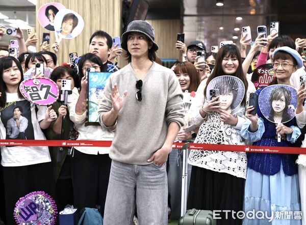 ▲ 山下智久 松山機場 接機  。（圖／記者黃克翔攝）