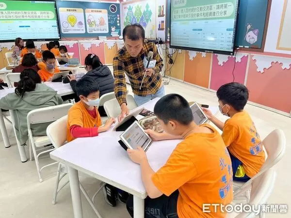 ▲台南市北勢國小受邀於教育科技展示範智慧教室教學，展現南市數位教育紮根成果。（記者林東良翻攝，下同）