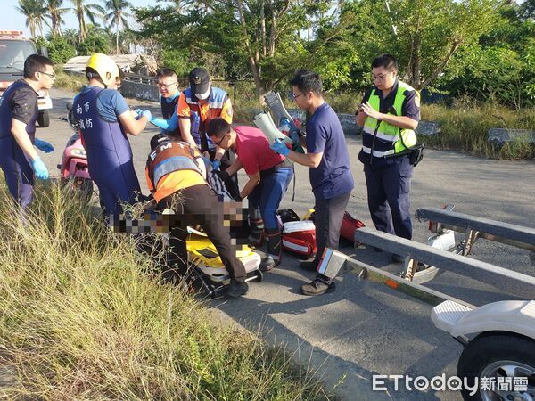 ▲▼快訊／台南今早1男墜橋落水　救上岸已無呼吸心跳。（圖／記者林東良翻攝）