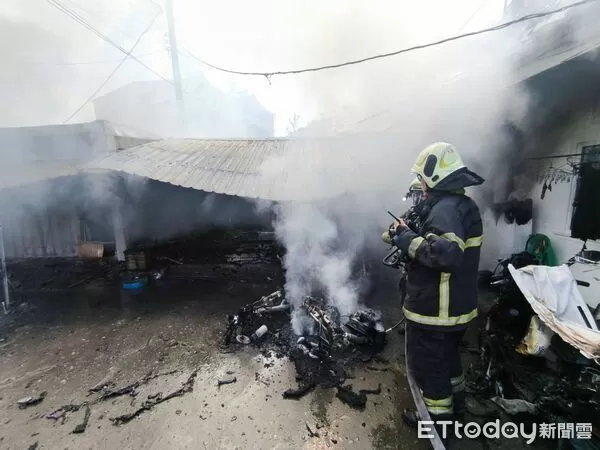 ▲▼ 高雄市大樹區姑山路今日發生一起火警           。（圖／記者吳世龍翻攝）