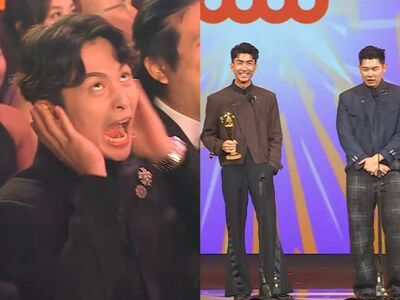 嘟嘟人奪獎突感謝賀瓏! 博恩台下「捂耳翻白眼」超真實反應全被拍