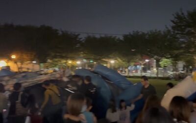 台中2樓高充氣城堡突消風！家長孩子嚇壞1人傷：像演絕命終結站