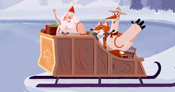 ▲繪本風格動畫《聖誕五告讚！》。（圖／海鵬提供）