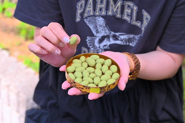 ▲▼東京車站每日限量販售開心果奶油夾心餅。（圖／部落客橘子狗提供）