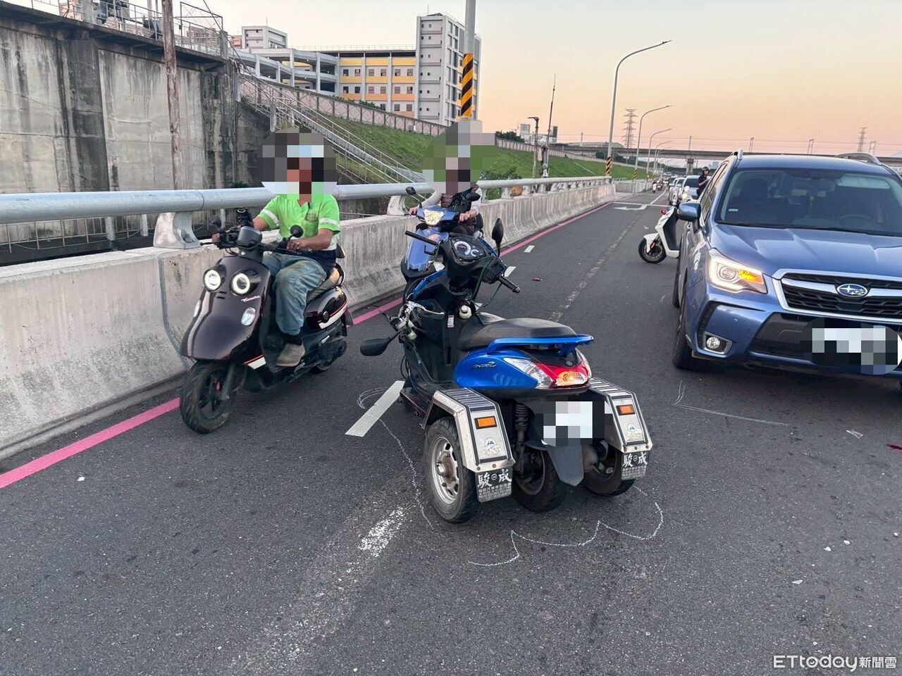 舞者「碗公」搭男友新車!遭身障機車逆向擊落 PO網嘆:閃不掉