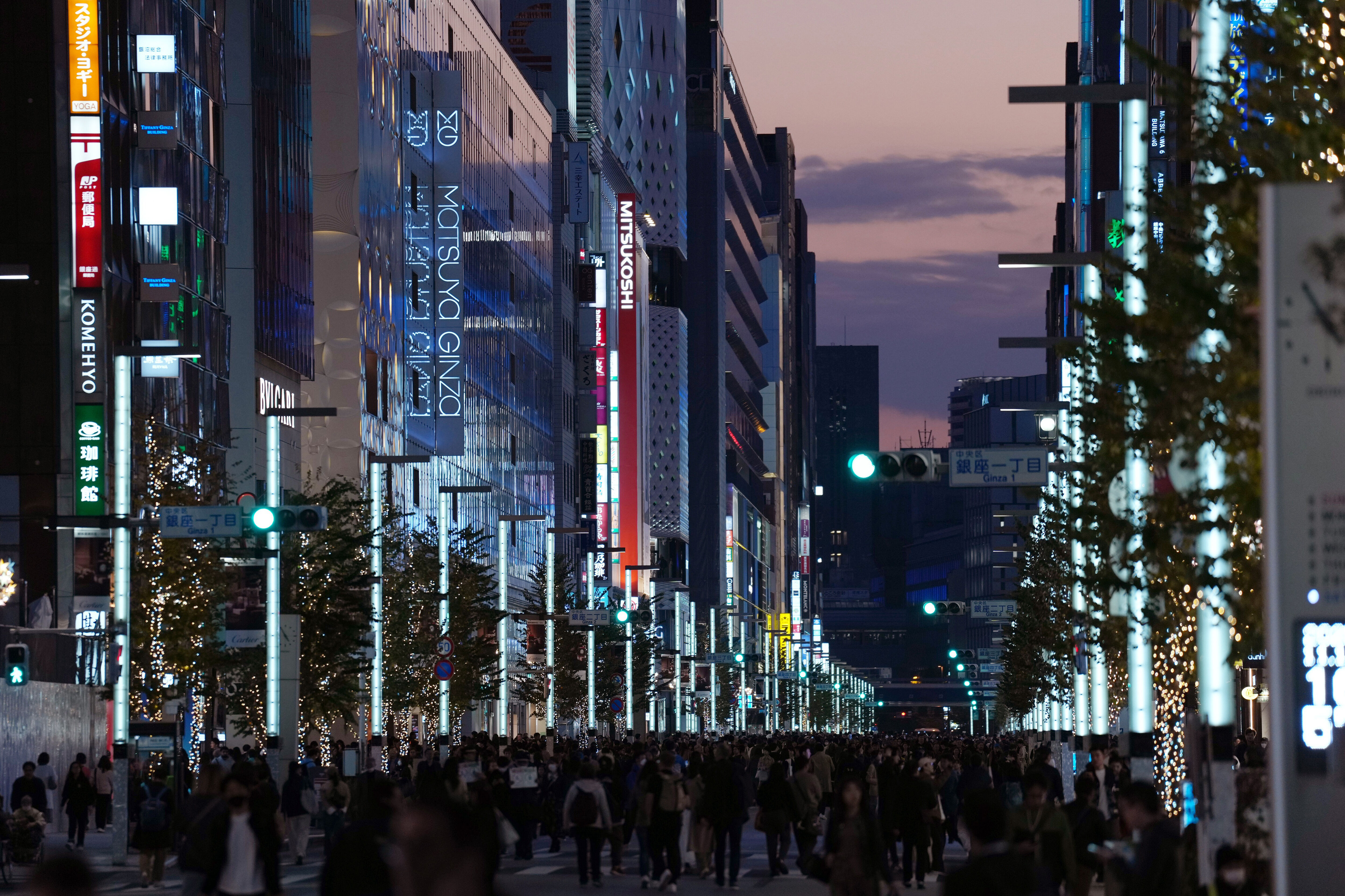 ▲▼日本東京都中央區銀座,東京在全球最富裕城市排行中奪冠。(圖/達志影像/美聯社)