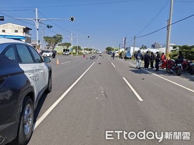 台南善化2機車追撞「坐墊解體噴飛」！女騎士重傷搶救不治