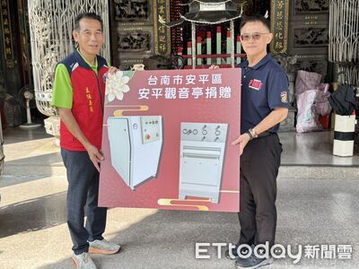 安平觀音亭捐高壓空氣壓縮機！挺消防前線補氣更快　南消六大隊受惠
