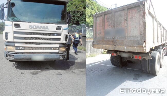 營半聯結車尾門故障 國道沿路掉落砂石潑及14車