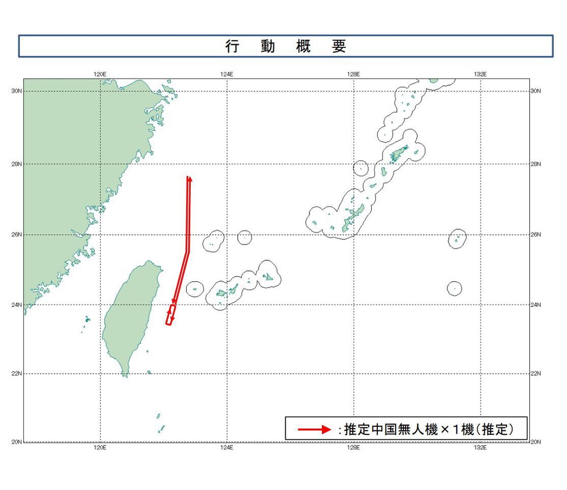 疑似中國無人機！飛越與那國島和台灣之間　日戰機緊急升空