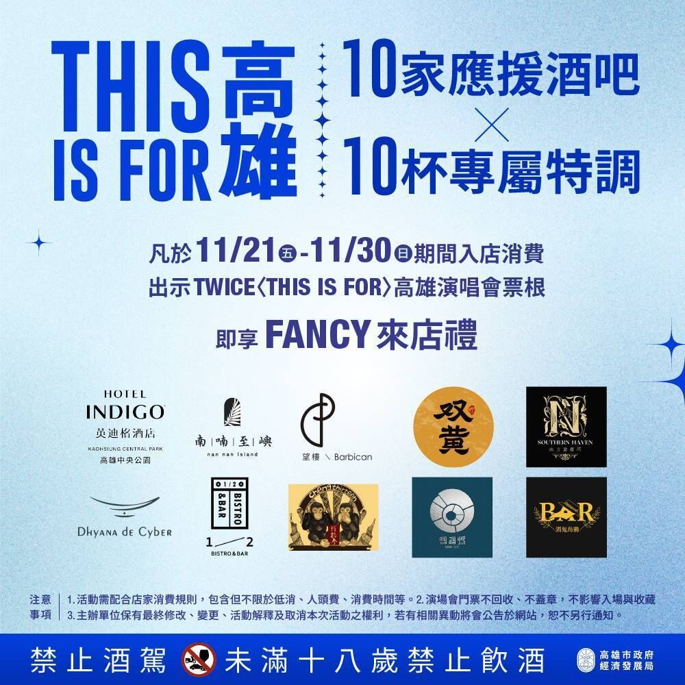 ▲▼TWICE週末登高雄世運！10餐酒館推應援特調　yoxi、iRent發搭車金。（圖／記者許宥孺翻攝）