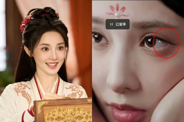 ▲彭小苒隱眼滑片卻不受干擾演完整場戲。（圖／翻攝自微博）