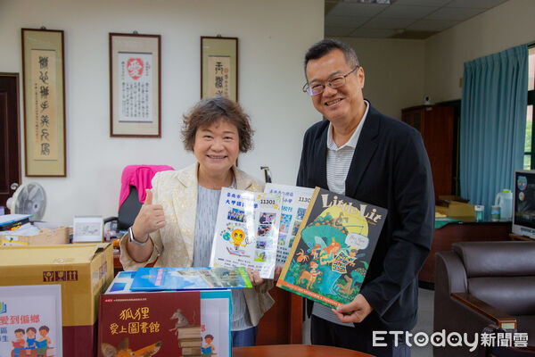 ▲嘉南藥理大學捐贈50餘冊童書到大甲國小，盼為偏鄉孩子補足閱讀資源。（記者林東良翻攝，下同）