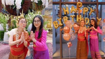 陳美鳳出國慶生藍心湄　曬泰服合照送祝福：還好有妳