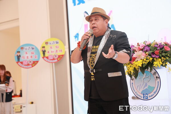 ▲藝人「黑面」代言反詐。（圖／南投縣政府提供，下同）