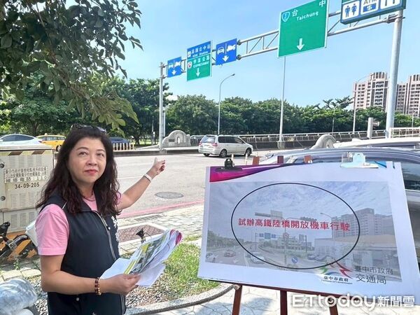 ▲終結15分鐘繞路地獄！台中高鐵陸橋最快2026年「試辦機車通行」。（圖／市議員吳瓊華提供）