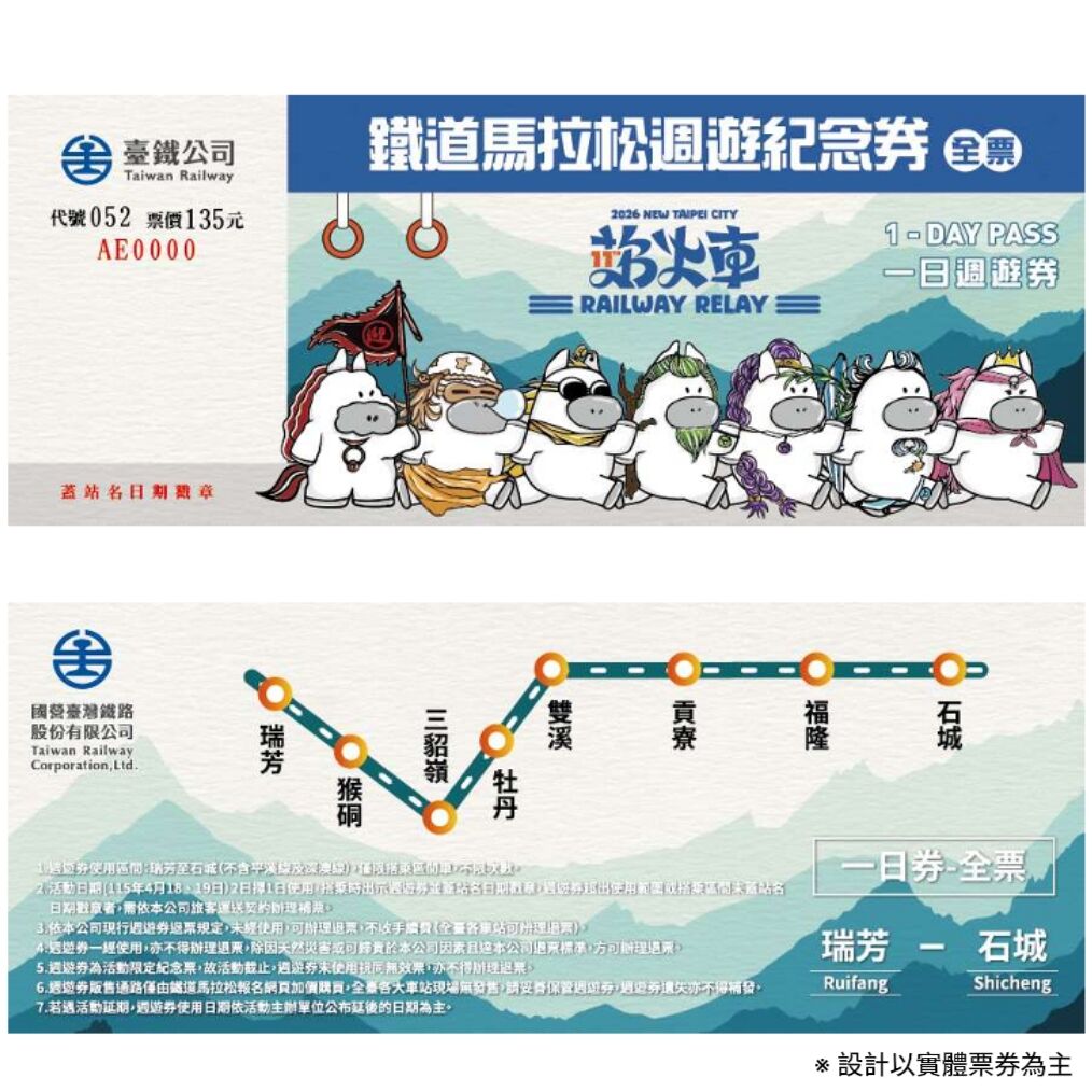 ▲▼台鐵攜手新北市政府觀光旅遊局，舉辦「2026新北市鐵道馬拉松接力賽」。（圖／台鐵公司提供）