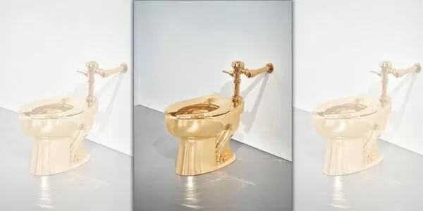 曾在牆上貼香蕉！義大利藝術家再掀話題　「18K金馬桶」拍出3.77億