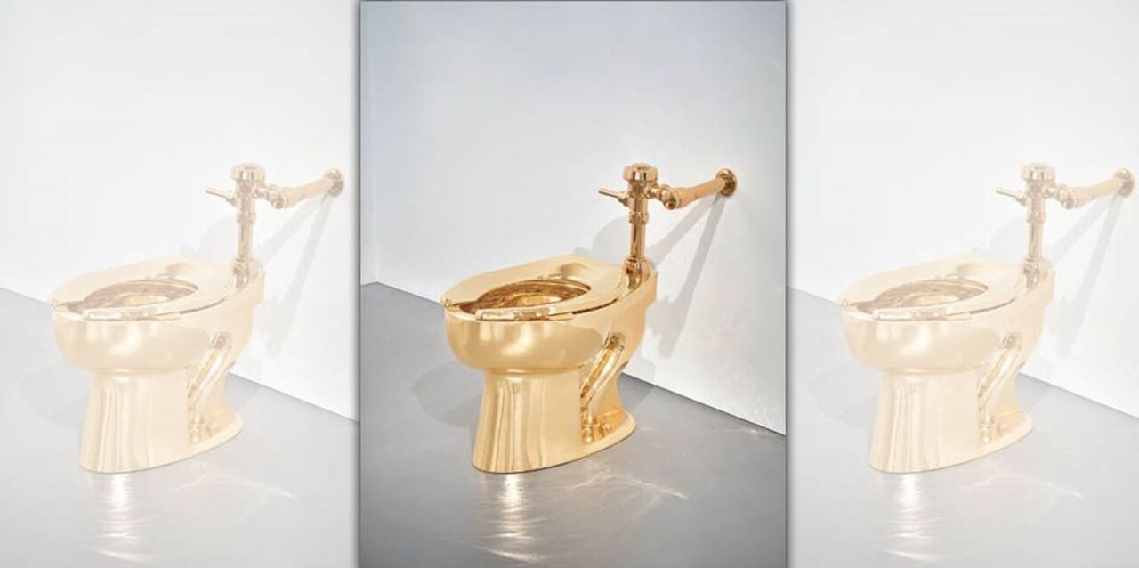 曾牆上貼香蕉！義大利藝術家再掀話題　「18K金馬桶」拍出3.77億
