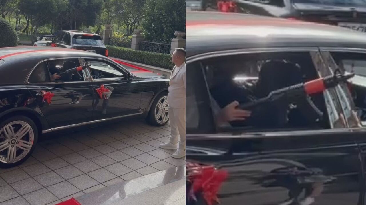 大哥的女兒就是狂！新娘不丟扇子改丟「玩具步槍」　影片曝光