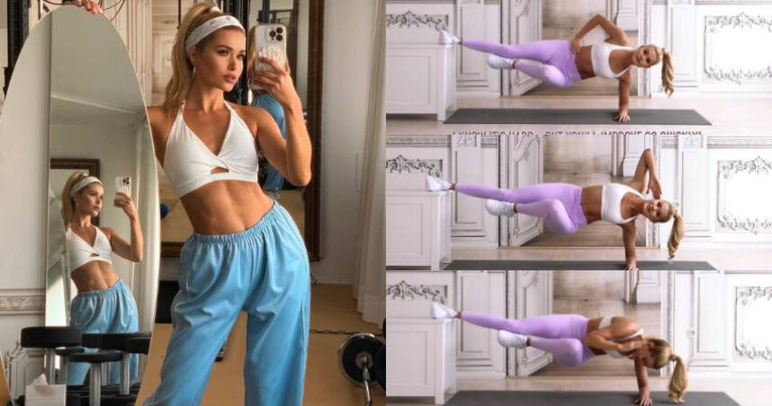 8分鐘炸裂腹肌與大腿！帕梅拉「地獄級」哥本哈根平訓練，六塊肌變八塊肌，網友跟練累爆喊新手慎入