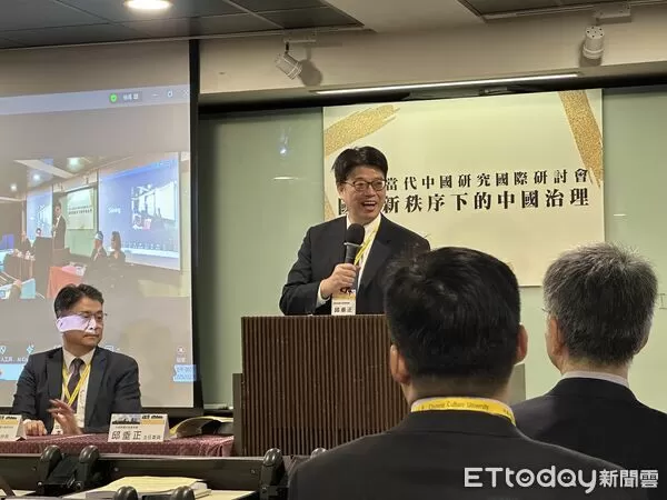 ▲▼陸委會主委邱垂正出席「國際新秩序下的中國治理」。（圖／記者蔡紹堅攝）