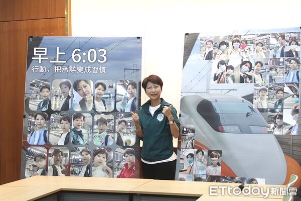 ▲陳亭妃每天清晨6:03搭上首班高鐵北上，形象影片呈現她真實的一天節奏。（圖／記者林東良翻攝，下同）