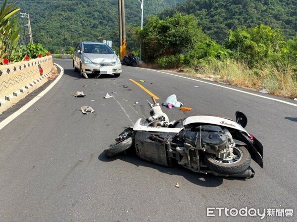 ▲來義鄉南和堤防道路交通事故。（圖／記者陳崑福翻攝）